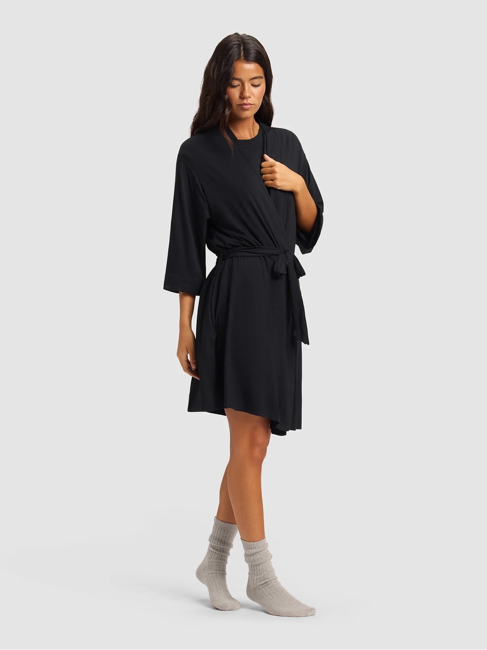 Cozy Earth • Bamboo stretch knit kimono robe